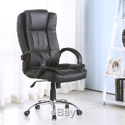 Luxury Swivel Executive Office Chair High Back PU Leather PC Computer Furniture