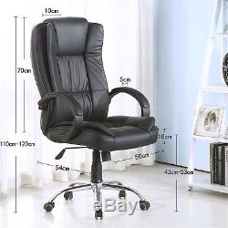 Luxury Swivel Executive Office Chair High Back PU Leather PC Computer Furniture