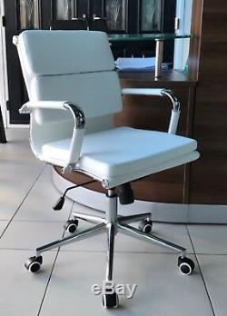 Luxury White Designer Office Soft Pad Executive Chair