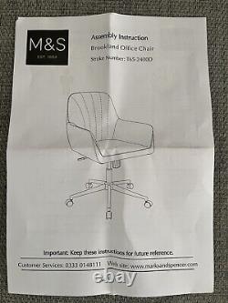 M&S Brookland Office Chair BROWN FAUX Leather T65-2400D Home Study Room