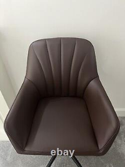 M&S Brookland Office Chair BROWN FAUX Leather T65-2400D Home Study Room