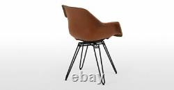 MADE. Com Hektor Leather Tub Office Chair in Tan & Black RRP £199