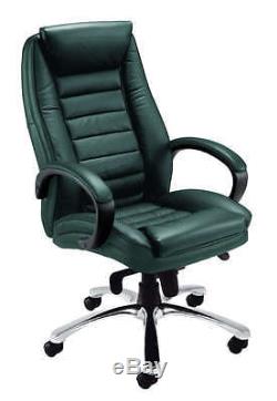 MONTANA Premium Grade Leather Office Chair ch0240 BLACK OR BROWN