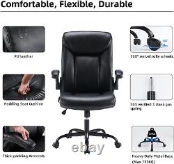 MZLEE Executive Office Chair, Ergonomic Computer Desk Chair PU Leather Swivel