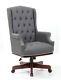 Managers Directors Chesterfield Antique Style Pu Leather Office Desk Chair