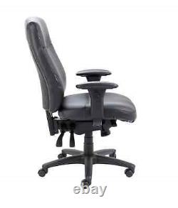 Marathon 24hr Black Leather Office Task desk chair RRP each £292