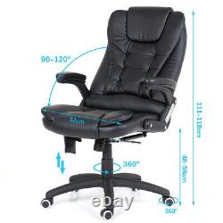 Massage Chair Computer Office Chair High Back Swivel Adjustable Leather Recline
