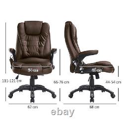 Massage Computer Chair Heat Leather Office Recline Chair with Remote Control