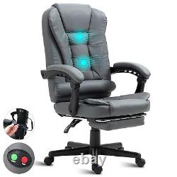 Massage Computer Office Desk Gaming Chair Executive Swivel Recliner WithFootrest