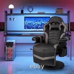 Massage Gaming Chair Ergonomic Office Chair Swivel PU Leather Executive Chair