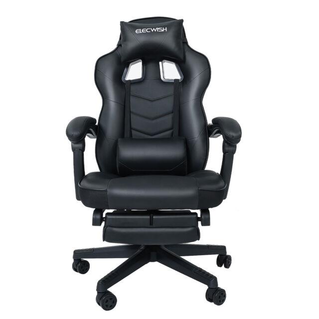 Massage Gaming Office Chair Pu Leather Swivel Padded Recliner Ergonomic Footrest