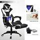 Massage Gaming Racing Chair Swivel Computer Office Seat Pu Leather Footrest