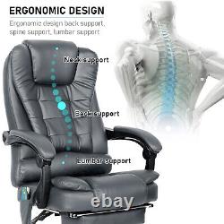 Massage Office Chair Computer Desk Gaming Chairs Swivel Recliner WithFootrest