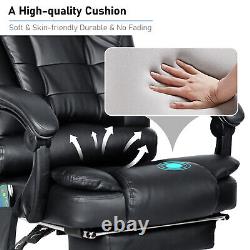 Massage Office Chair Computer Gaming Seat Swivel Recliner Chair With Footrest