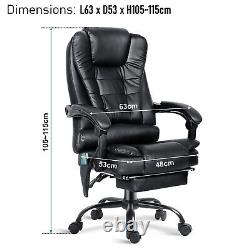 Massage Office Chair Computer Gaming Seat Swivel Recliner Chair With Footrest