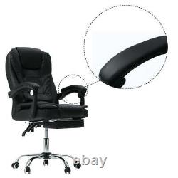 Massage Office Chair Gaming Computer Desk Chairs with Footrest Recliner Leather UK