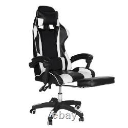 Massage Office Chair Gaming Computer Desk Chairs with Footrest Recliner PU Leather