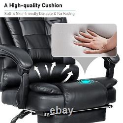 Massage Office Chair Recliner Leather Gaming Swivel Home Computer Desk Chairs