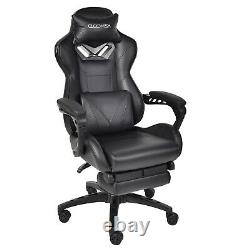 Massage Racing Gaming Chair Adjustable Recliner Swivel PU Leather Office Home UK