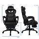 Massage Video Race Style Gaming Chair Pu Leather Swivel Reclining Seat Footrest