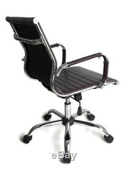 Milano Eames Style Office Chair PU Leather Swivel Computer Desk Gaming Seat