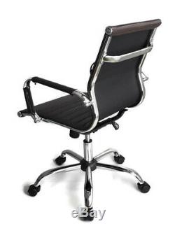 Milano Eames Style Office Chair PU Leather Swivel Computer Desk Gaming Seat