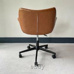 Milo Tan Brown Faux Leather Office Chair Home Height Adjustable Seat MILO-TAN