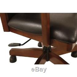 Mission Craftsman Oak Leather Executive Office Arm Chair New