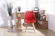 Mmilo Set Of 6 Tulip Dining/office Chair With Leather Cushion & Solid Wood Legs