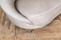 Modern Design Kidney Shaped Curved Real Leather Sofa For Living Room, Office