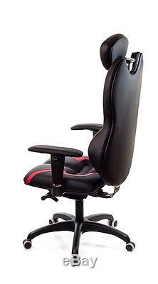 Modern Ergonomic Office Chair Eco Leather Back&Red Executive Computer Desk