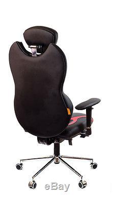 Modern Ergonomic Office Chair Eco Leather Back&Red Executive Computer Desk