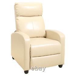 Modern Leather Manual Recliner Sofa Armchair Lounge Reclining Chair Home Office