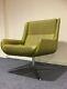 Modern Olive Leather Lounge Chair Reading Office Free Manchester Delivery