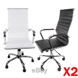 Modern PU Leather Office Chair Ergonomic High Back Executive Computer Desk UK