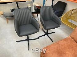 NEW John Lewis BROOKS GAS LIFT GREY LEATHER OFFICE CHAIR