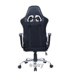 New Reclining Leather Sports Racing Office Desk Chair Gaming Computer Study