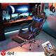 New Racing Gaming Chair Led Lights Executive Office Adjustable Recliner Footrest