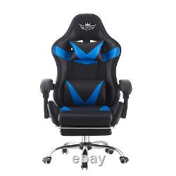 NEW Racing Gaming Chair LED Lights Executive Office Adjustable Recliner Footrest