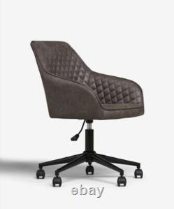 NEXT Hamilton Charcoal Faux Leather Office Chair With Black Base RRP £190