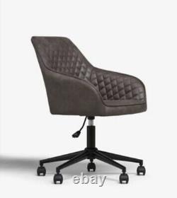 NEXT Hamilton Charcoal Faux Leather Office Chair With Black Base RRP £215