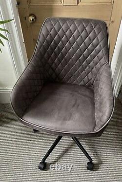 NEXT Hamilton Monza Charcoal Faux Leather Office Chair With Black Base RRP £190