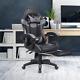 Neo Faux Leather Sport Racing Gaming Office Lumbar Headrest Footrest Chair