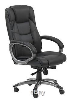 New Alphason Northland High Back Soft Leather Office Executive Chair BLACK