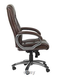 New Alphason Northland High Back Soft Leather Office Executive Chair BROWN