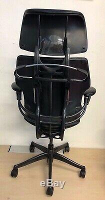 New Black Leather Humanscale Freedom Headrest Coat Hanger Ergonomic Office Chair