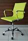 New Green Ribbed Faux Leather Classic Designer Office Chair Eames