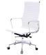 New Office Chair High Back Ribbed Mid White Leather