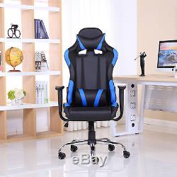 New Reclining Leather Sports Racing Gaming Office Computer Luxury Chair