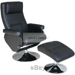 New Stylish Modern Pu Leather Executive Recliner Arm Chair with foot stool K1815